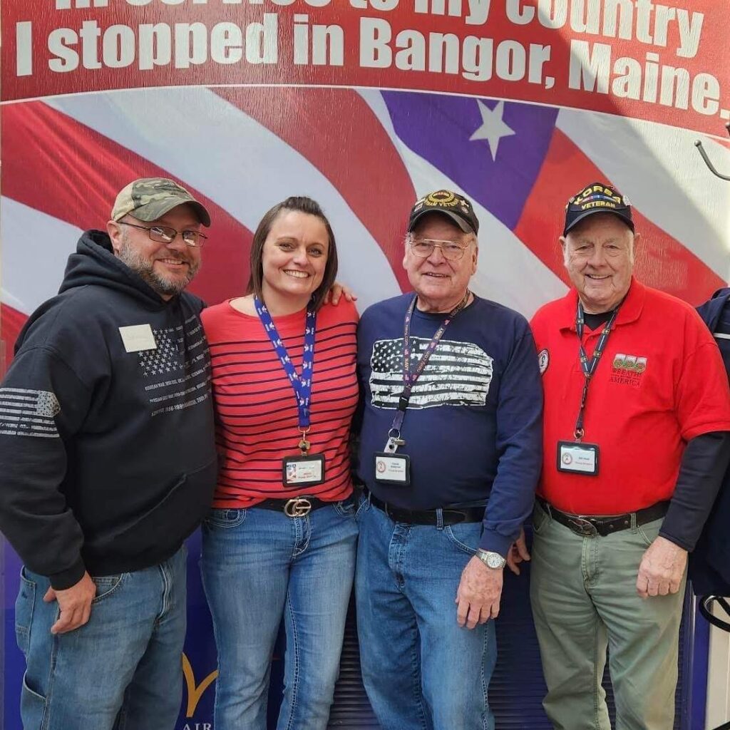 Joe and troop greeters